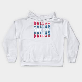 TEXT ART USA DALLAS Kids Hoodie